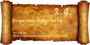 Knyezsek Gabriella névjegykártya